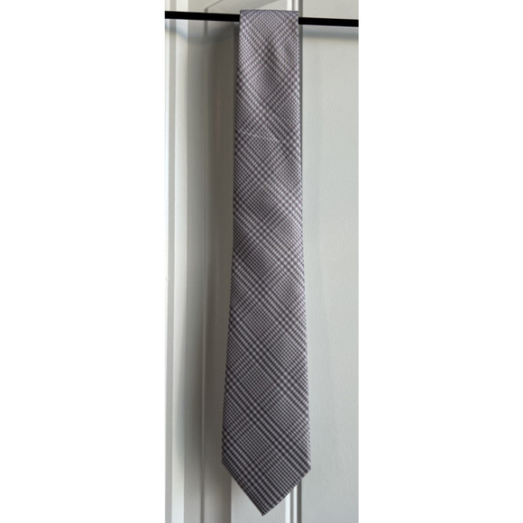 Banana Republic Gray Geometric Designer Tie Silk Slim Necktie - Picture 1 of 2